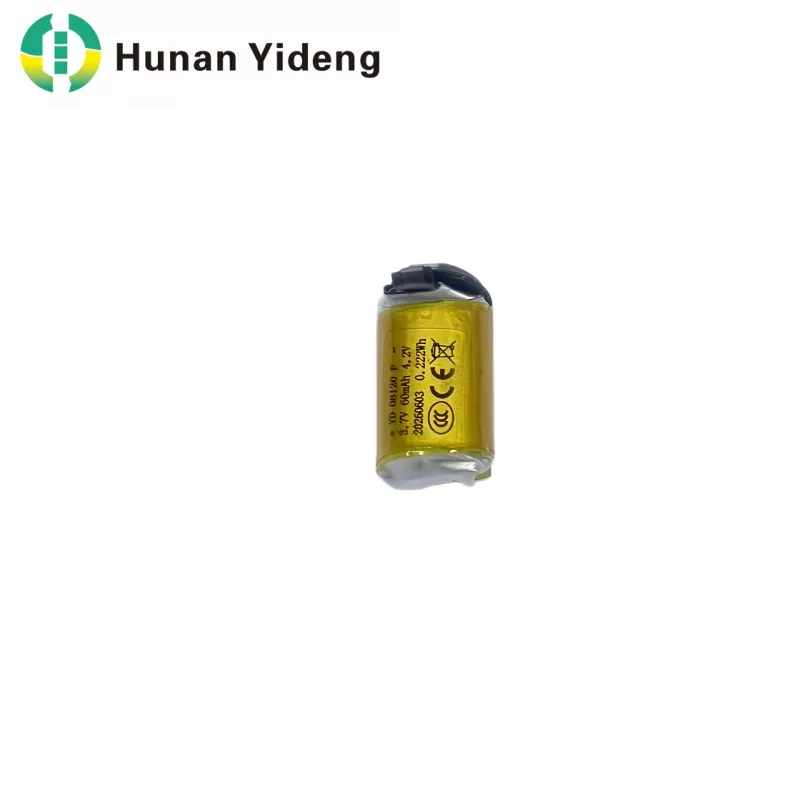 08120 3.7V 60mAh Li పాలిమర్ స్థూపాకార బ్యాటరీ