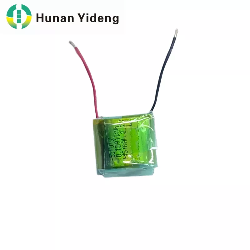 551012 3.7V 43mah ఎలక్ట్రిక్ టాయ్స్ లి పాలిమర్ బ్యాటరీ