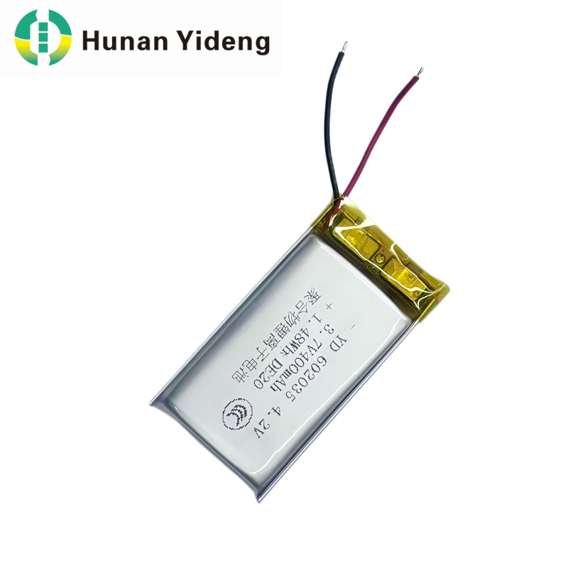 స్మార్ట్ సోఫా కోసం 602035 3.7v 400mAh లిథియం అయాన్ బ్యాటరీ